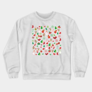 Winter Holiday Christmas and happy New Year Symbols Crewneck Sweatshirt